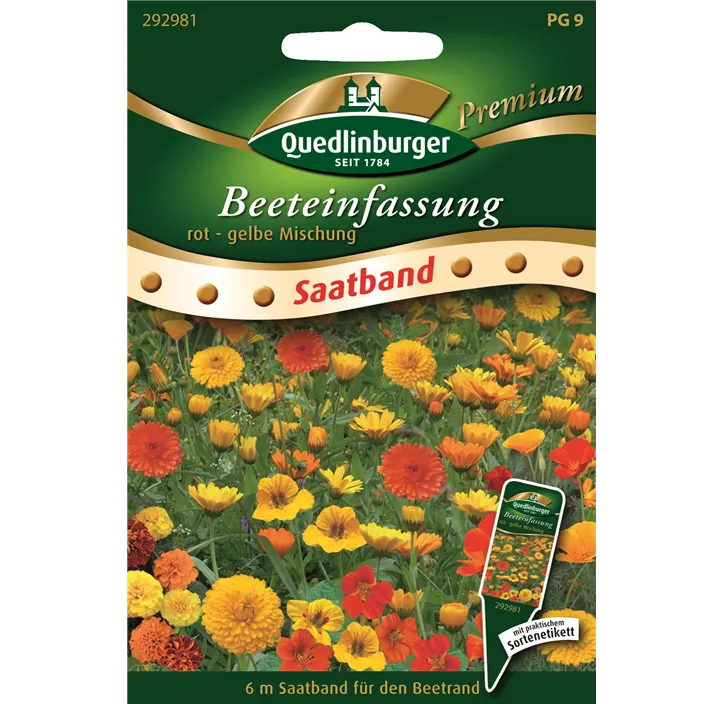 Beeteinfassung rot-gelb Mischung