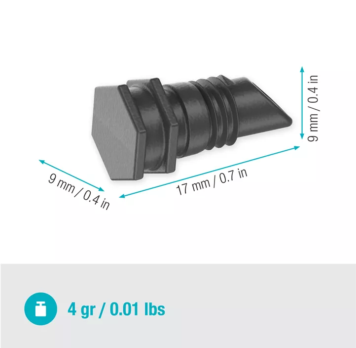 Micro-Drip-System Verschlussstopfen 4,6mm 3/16, 10er-Packung