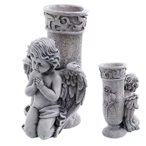 Grabdeko Vase mit Engel