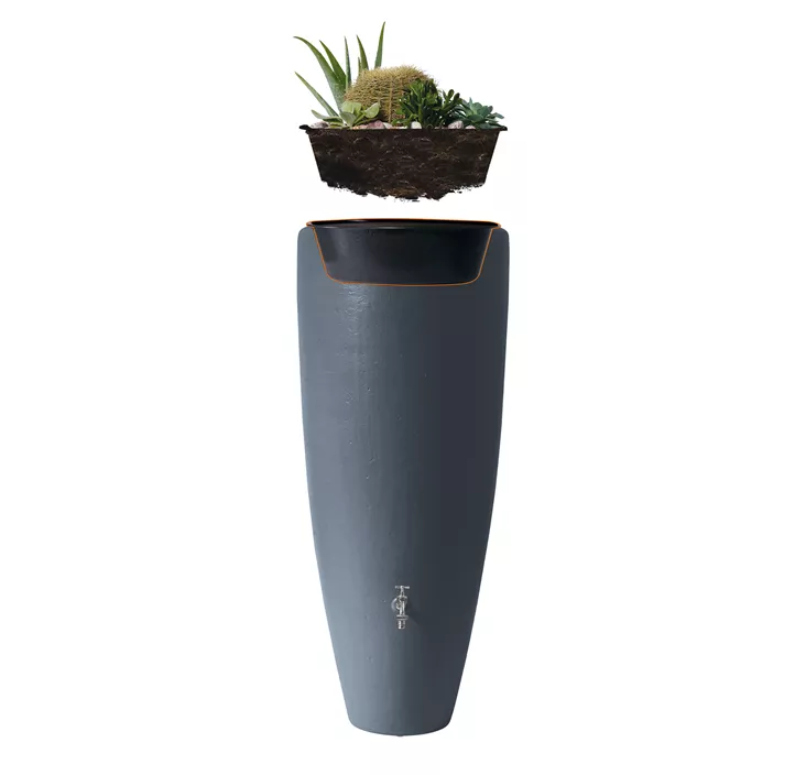 2in1 Wasserbehälter 300 L, graphitegrey mit Pflanzschale