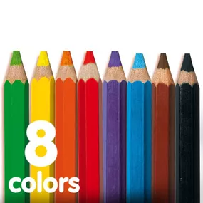 Dicke Buntstifte XL, 8 Farben