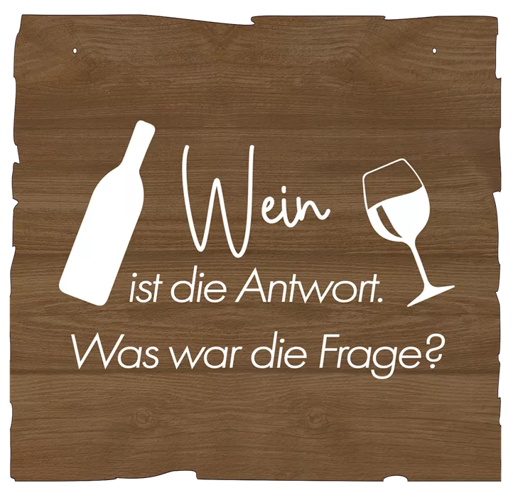 Wandbild - Wein ist die Antwort