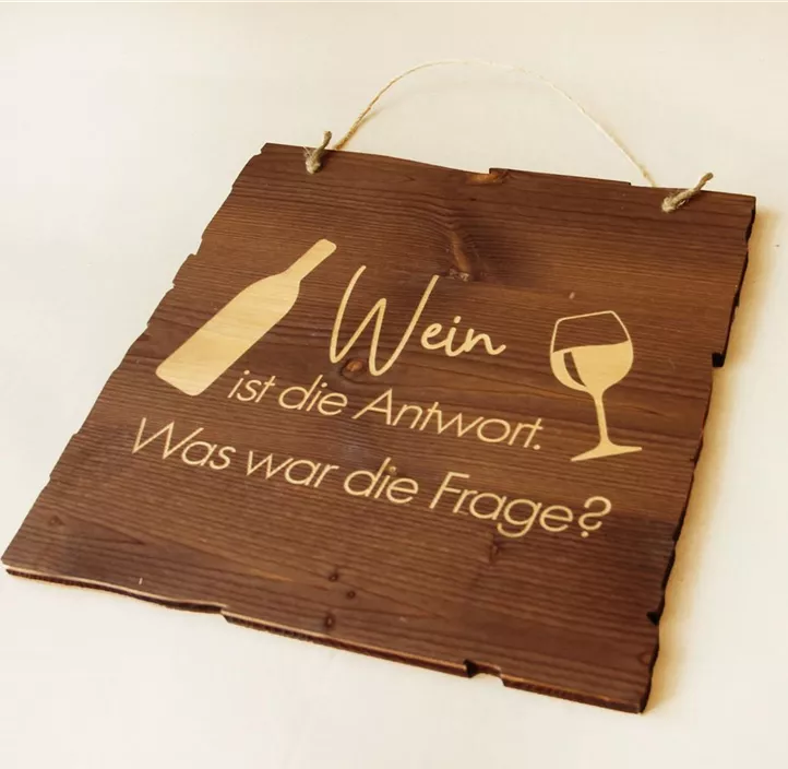 Wandbild - Wein ist die Antwort