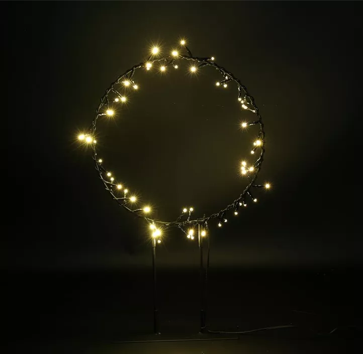 LED Ring Fragile S mit Timer, 60 LED