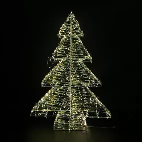 LED Weihnachtsbaum eckig Magic M, Timer, warmweiß, 960 LED