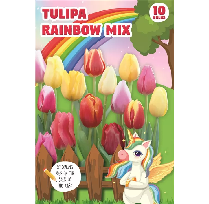 Tulipa mit Ausmalbild Regenbogen