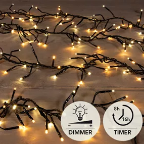 Lichterkette Treecluster, warmweiß, Dimmer u. Timer, 768 LED