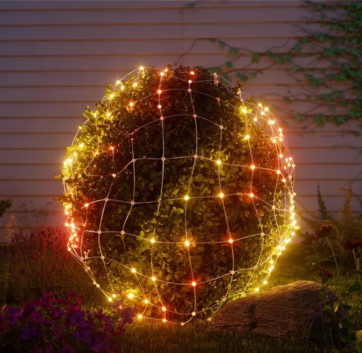 Twinkly Perlen-Lichternetz, 260 LED, 120 x 190 cm