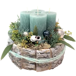 Adventgesteck Candle Rustic