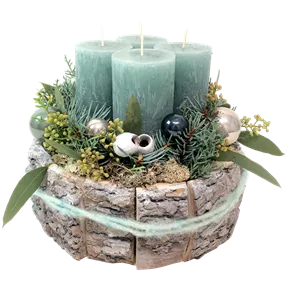 Adventgesteck Candle Rustic