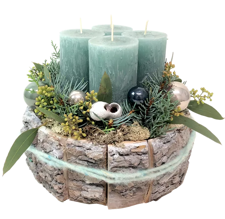 Adventgesteck Candle Rustic