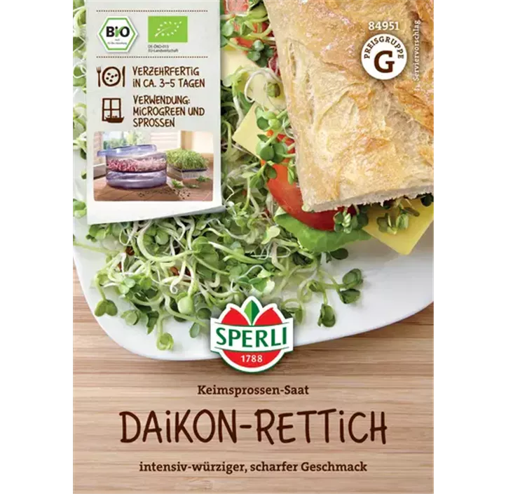 BIO Keimsprossen-Saat Daikon-Rettich