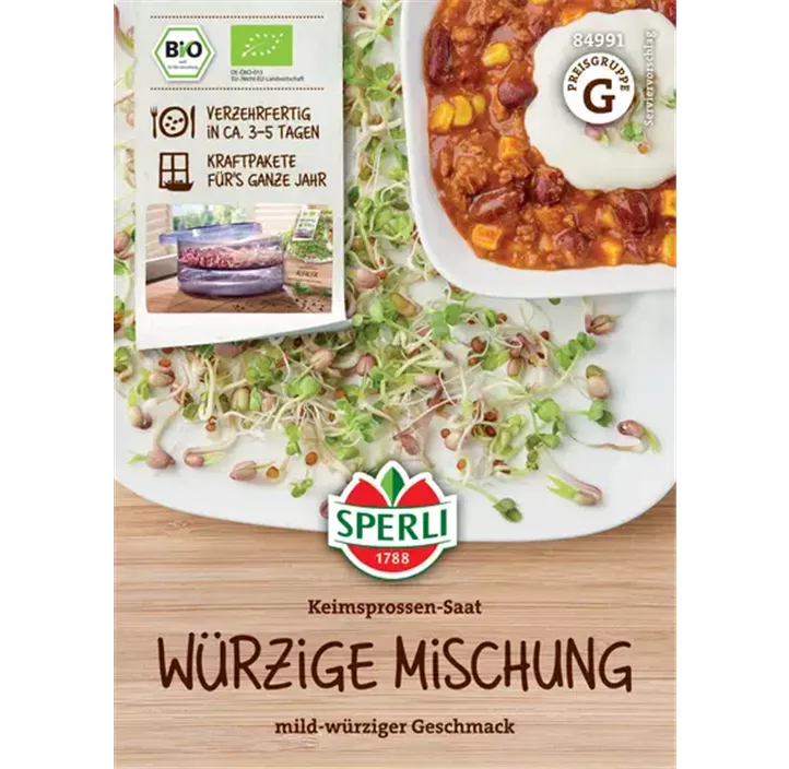 BIO Keimsprossen-Saat Würzige Mischung