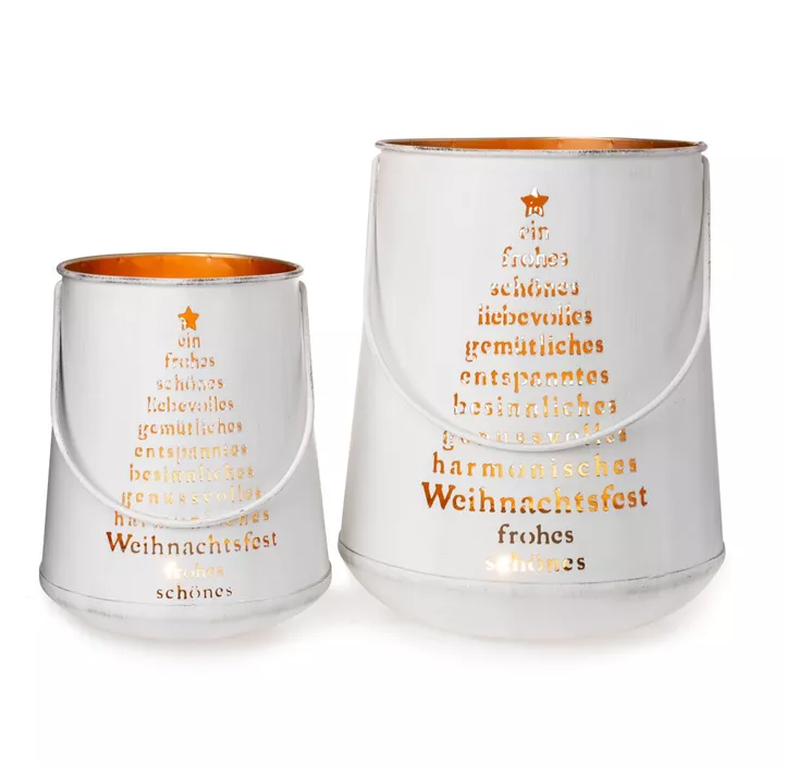 Windlicht X Mas Wünsche (Set 2)