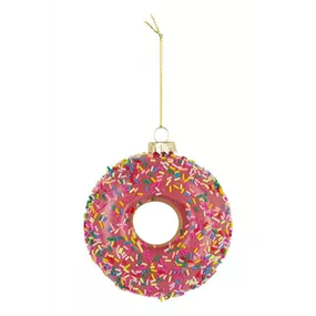 Glasfigur Donut mit Streusel