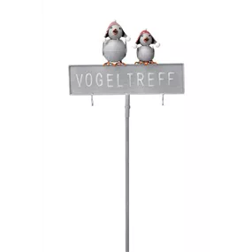 Schild Vogeltreff am Stab