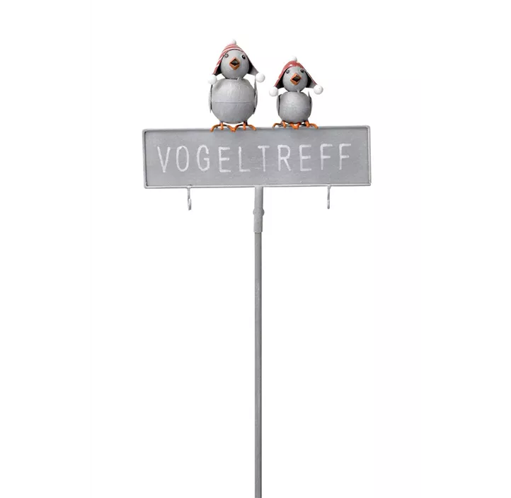 Schild Vogeltreff am Stab