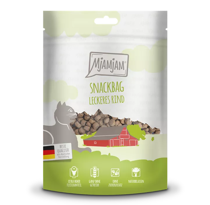 MjAMjAM® Katze Snackbag Rind PB