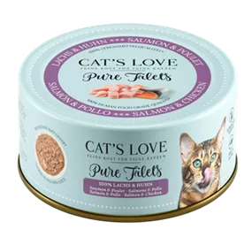 CAT'S LOVE FILET Pur Huhn & Lachs