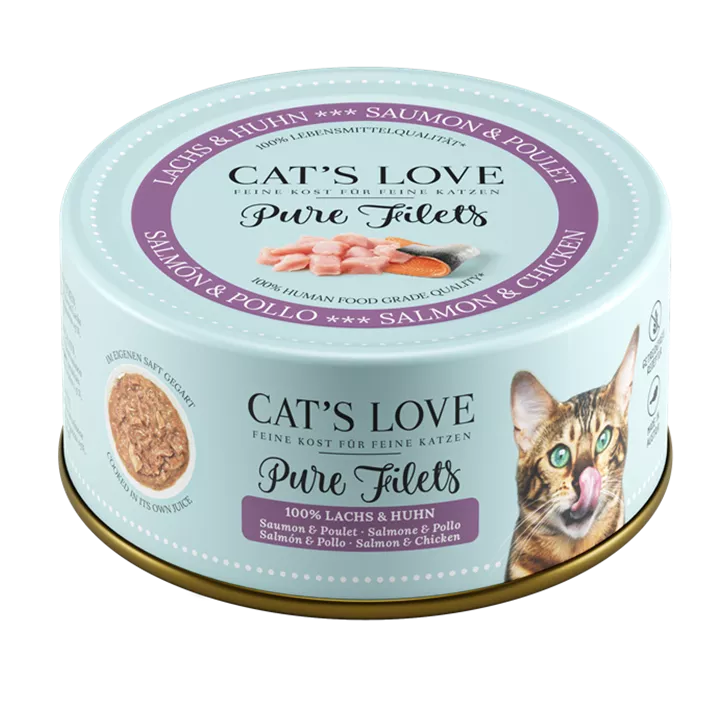 CAT'S LOVE FILET Pur Huhn & Lachs