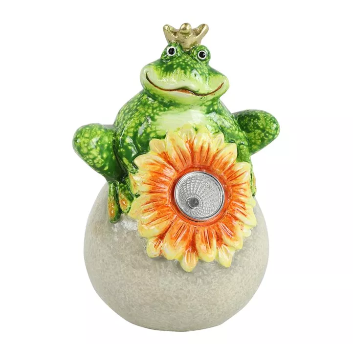 Solar Frosch Bill auf Stein