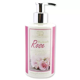 Bodymilk mit Schafmilch Rose in Zylinderflasche