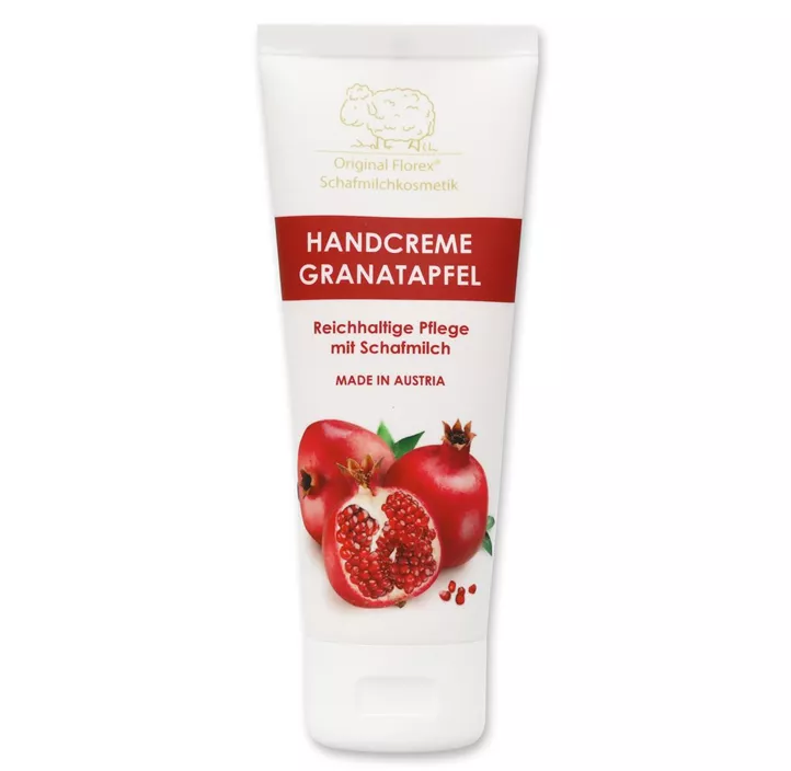 Handcreme in der Tube Granatapfel