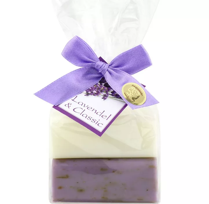 Schafmilchseife eckig Classic Lavendel mit Kärtchen