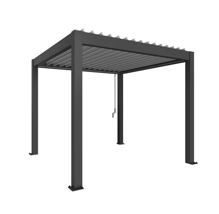 Pergola Gr. 3 x 3 dunkelgrau/silber