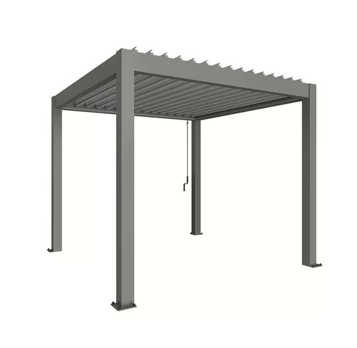 Pergola Gr. 3 x 3 quarzgrau/silber