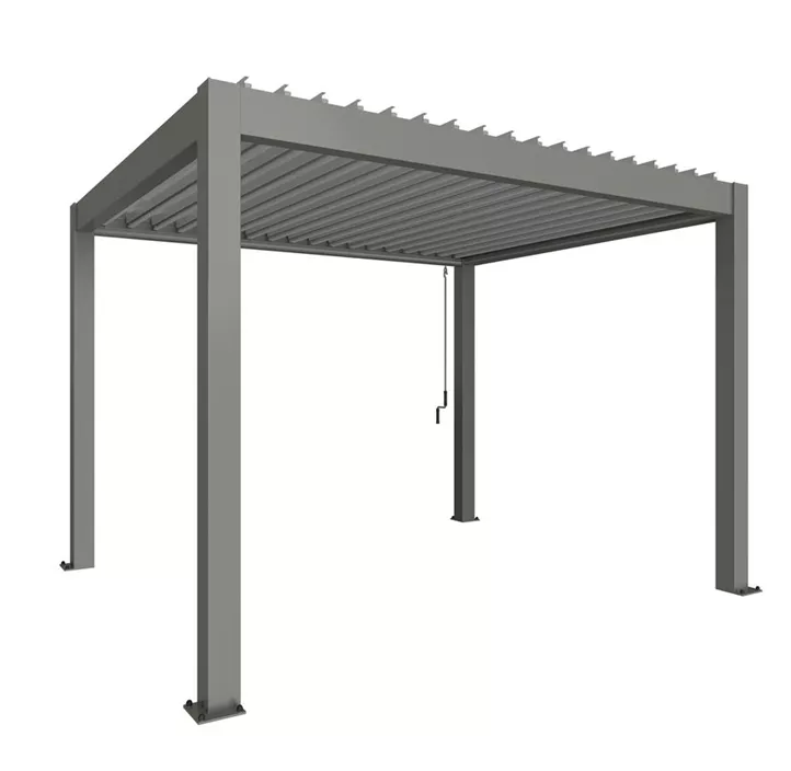 Pergola 3,5 x 3 quarzgrau/silber