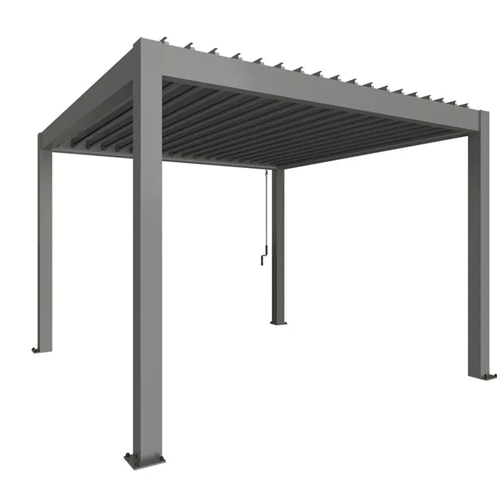 Pergola 3,5 x 3,5 quarzgrau