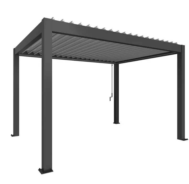 Pergola 4 x 3 dunkelgrau/silber