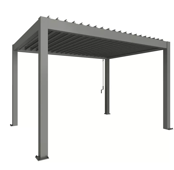 Pergola 4 x 3 quarzgrau