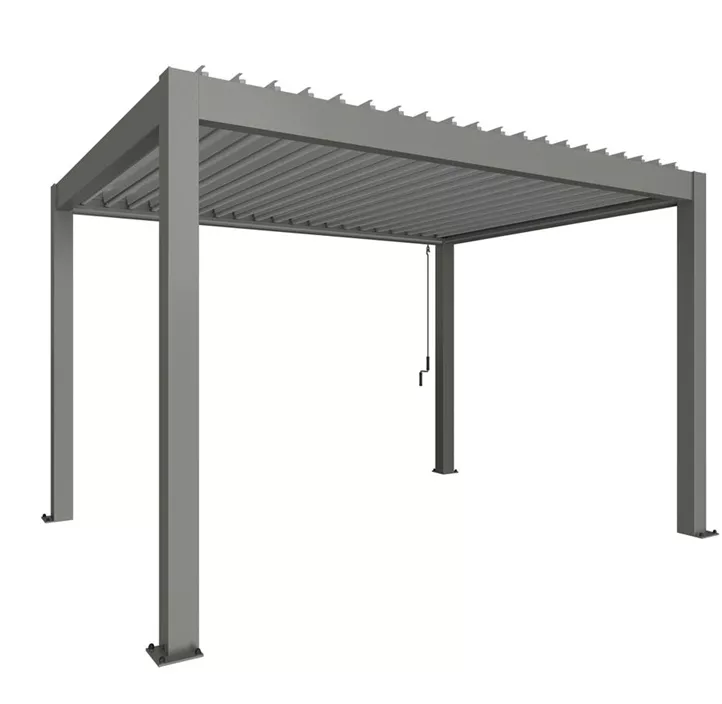 Pergola 4 x 3 quarzgrau/silber