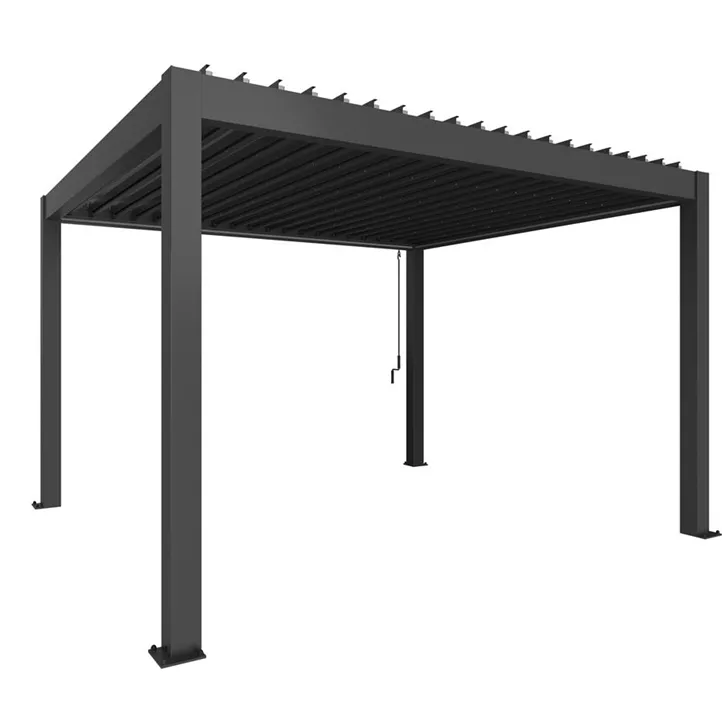 Pergola 4 x 3,5 dunkelgrau