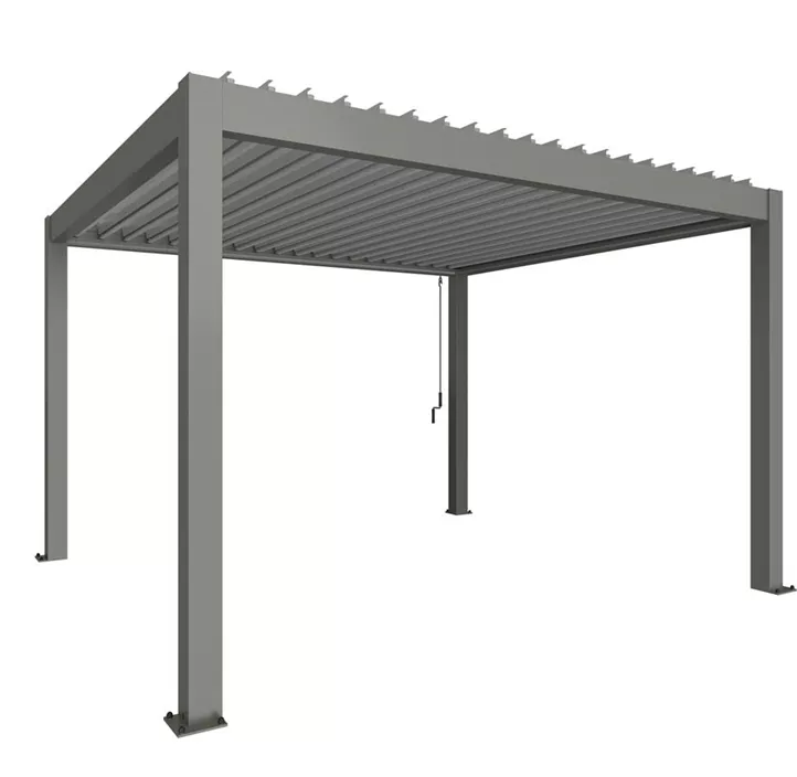 Pergola 4 x 3,5 quarzgrau/silber