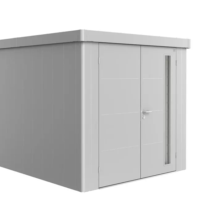 Gerätehaus Neo 4B Doppeltür,silber