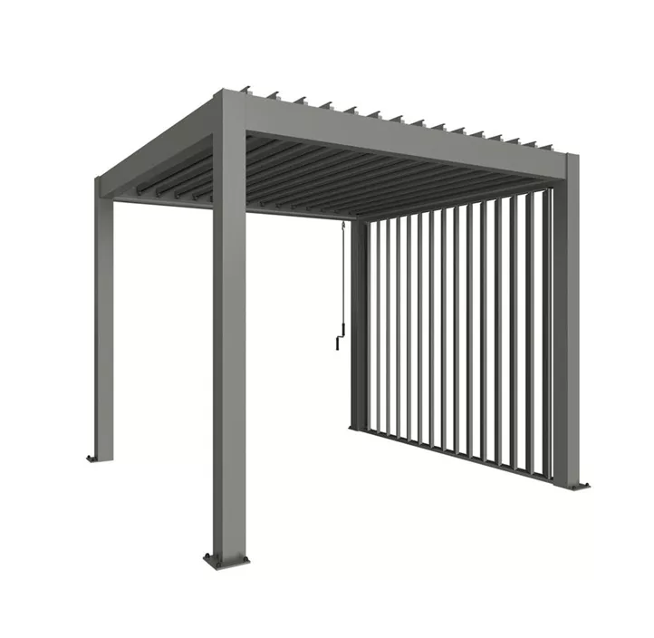 Lamellenseitenwand für Pergola 3m quarzgrau