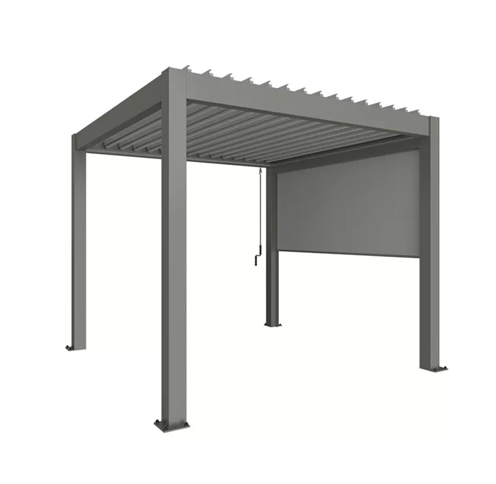 Sonnenschutzrollo für Pergola Gr. 3 m, quarzgrau