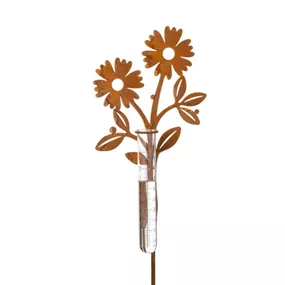 Gartenstecker Blume mit Regenmesser