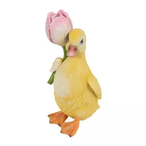 Ente mit Tulpe