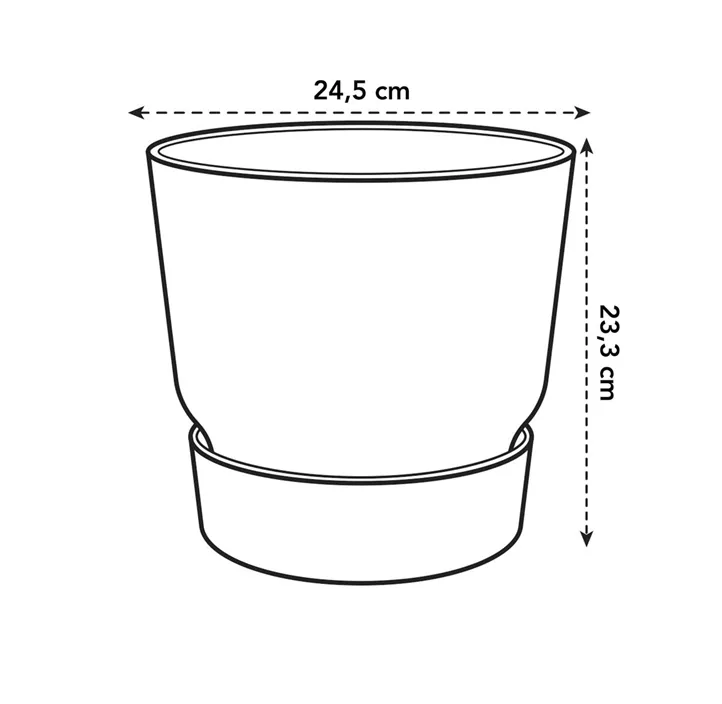 Pflanztopf Greenville mit Untersetzer
