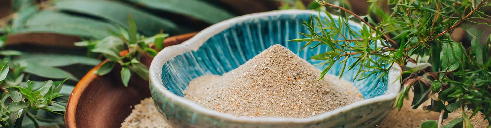 Firefly Dekorativer Sand in einer Schale bzw. einem flachen Teller, von Pflanzen umgeben, ästhethisc-36-48-2646-1487 Firefly Dekorativer Sand in einer Schale bzw. einem flachen Teller, von Pflanzen umgeben, ästhethisc-36-48-2646-1487