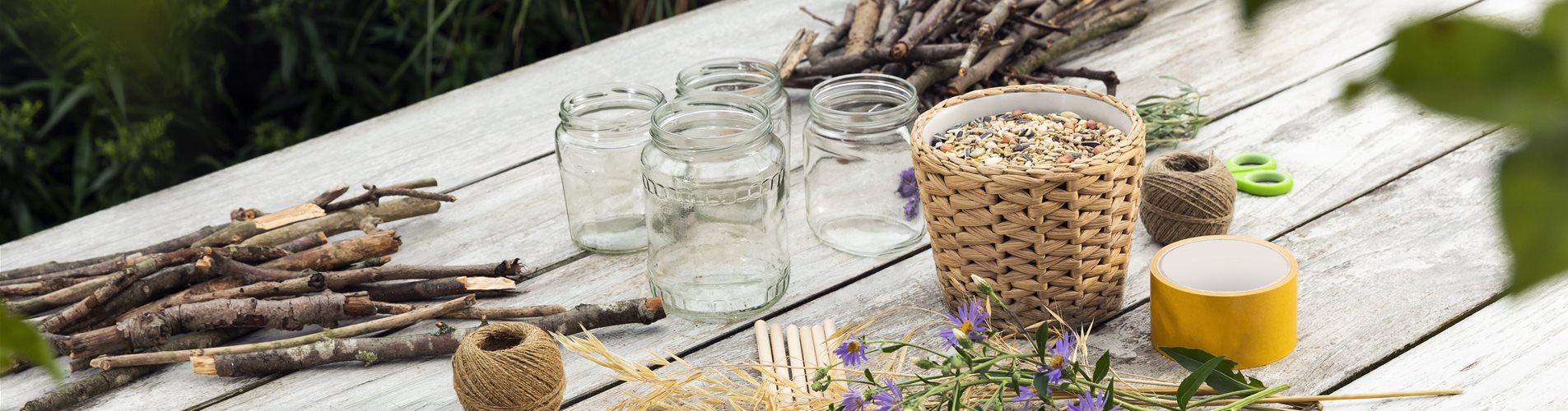 DIY Glas-Vogelhaus: Materialien DIY Glas-Vogelhaus: Materialien