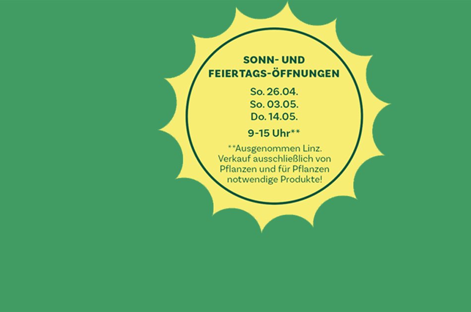 Aktuelle Sonn- und Feiertagsöffnungen! Aktuelle Sonn- und Feiertagsöffnungen!