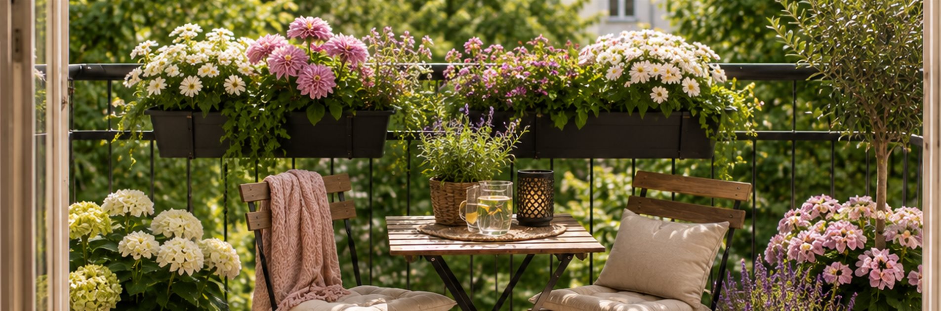 Sonniger und Schattiger Balkon. Sonniger und Schattiger Balkon.
