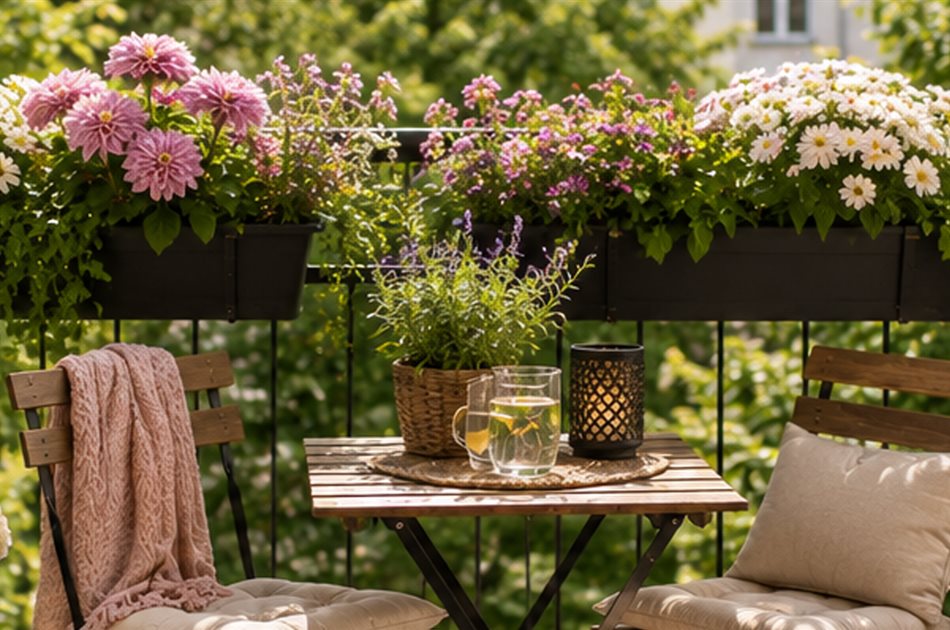 Sonniger und Schattiger Balkon. Sonniger und Schattiger Balkon.
