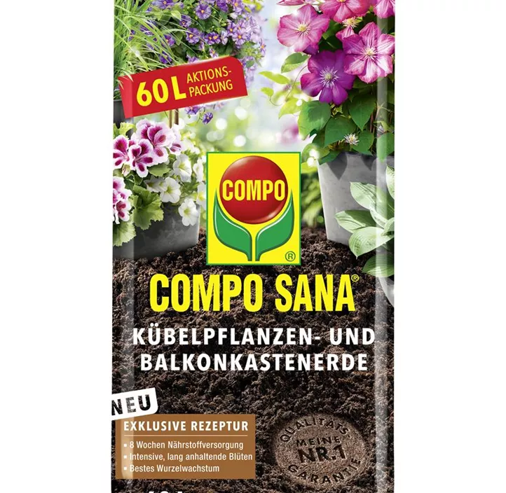 COMPO SANA® Kübelpflanzen- und Balkonkastenerde 60 L