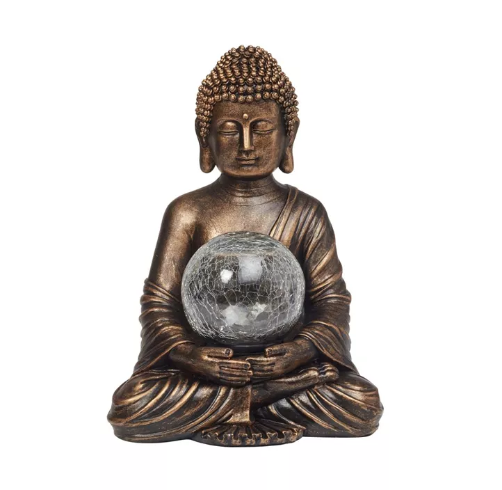 Solar Buddha mit Leuchtkugel